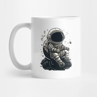 Cute Astronaut Sitting On Moon Mug